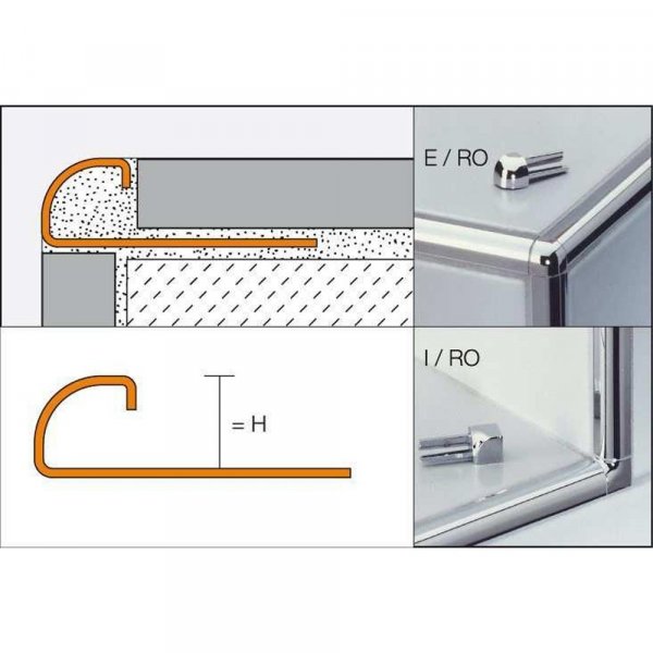 Angolo esterno per profili in acciaio per angoli Rondec-E Schlüter Systems Schlüter Systems SCHRONDECED/ROE