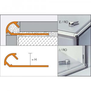 Angolo interno in alluminio per profili Rondec-AE Schlüter Systems