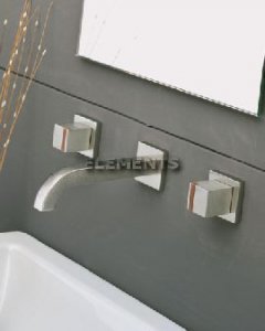 Batteria Lavabo A Incasso Lunga Xchange Nichel Spazzolato