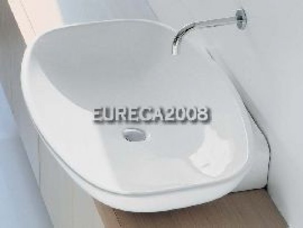 Nuda Lavabo Appoggio / Sospeso Foro Centr. L.85 Bianco