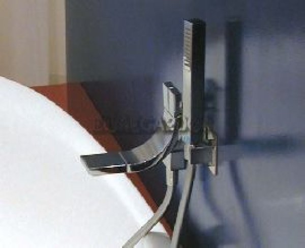 Si Miscelatore Bicomando Parete Vasca Con Doccetta Cromo
