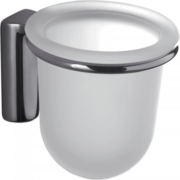 Luna B0102 Porta Bicchiere Cromo /vetro Acidato Naturale