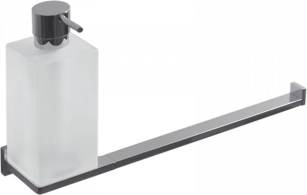 Look B1674 Portasalviette e Dispenser Cromo /vetro Acidato Naturale