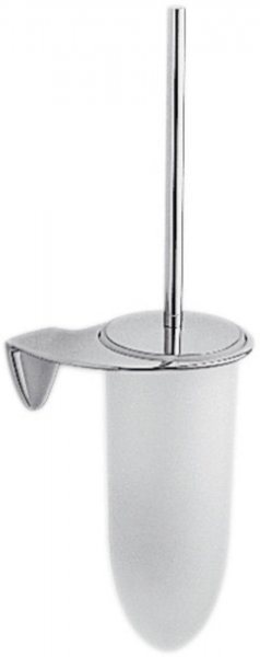 Khala B1807 Porta Scopino Parete Cromo /vetro Acidato Naturale