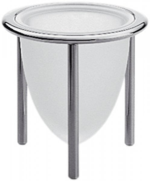 Khala B1841 Bicchiere Appoggio Cromo /vetro Acidato Naturale
