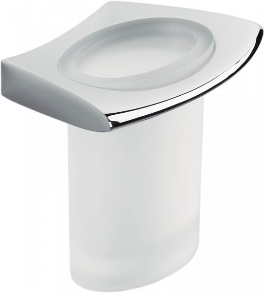 Land B2802 Porta Bicchiere Cromo /vetro Acidato Naturale