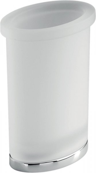 Land B2841 Bicchiere Appoggio Cromo /vetro Acidato Naturale