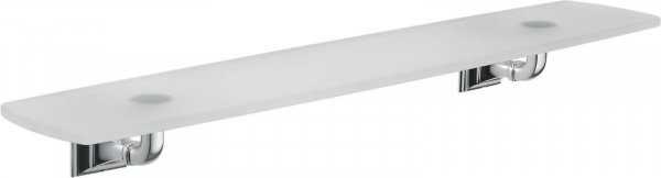 Portofino B3216 Mensola L.60cm Cromo /vetro Acidato Naturale