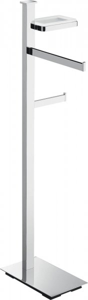 Units B9113d Piantana per Wc-bidet Dx Cromo / Vetro Acidato Naturale