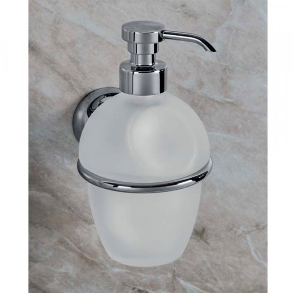 Colombo Serie Melò Dispenser Appoggio Cromo/Vetro Acidato Naturale