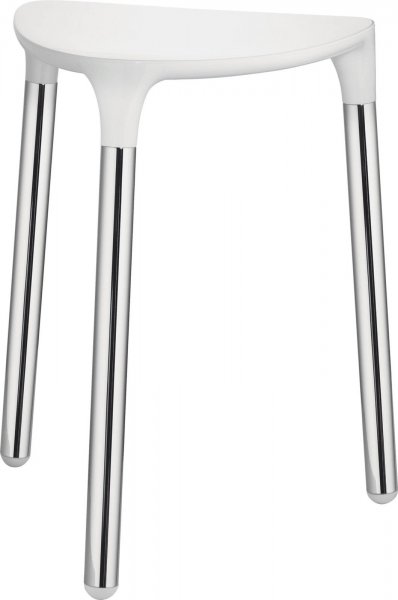 B9988 Poker Sgabello H.44cm Bianco
