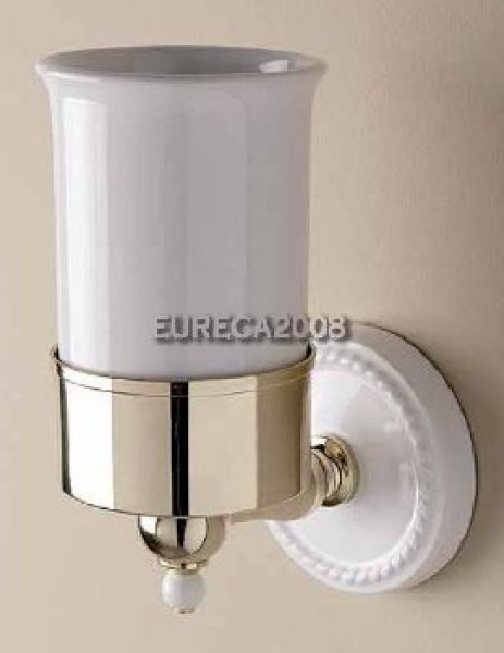 Dorothy Porta Spazzolini Con Bicchiere Ceramica Cromo