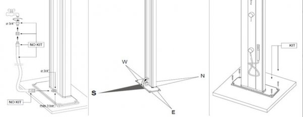 Doccia solare Spring A 125 Arkema Design SPRING A 125 ANTRACITE