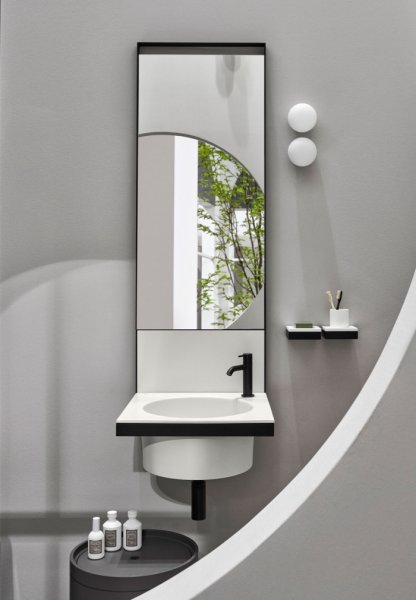 ELLE LAVABO TONDA  MONOFORO 50 PER 50 PER H.20 Ceramica Cielo CCI_ELLATN