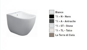 FLUID BIDET A TERRA  1 FORO 37 PER 53 Ceramica Cielo CCI_FLBI