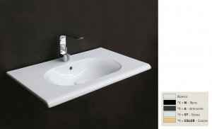 FLUID LAVABO  SOSPESO 80 PER 48 Ceramica Cielo CCI_FLLS80