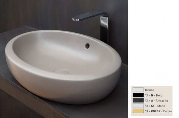 FLUID LAVABO  APPOGGIO  60 PER 45 Ceramica Cielo CCI_FLLA60