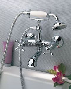 Gruppo Vasca Romantica Cromo Con Flex Cm. 200
