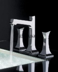 Lavabo 3 Fori Canna Alta Bridge Tre Fori Cromo