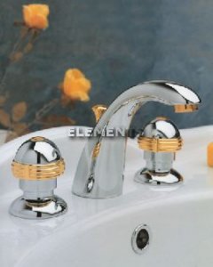 Lavabo 3 Fori Canna Alta Okay Cromo