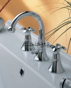 Lavabo 3 Fori Canna Alta Palma Dorato