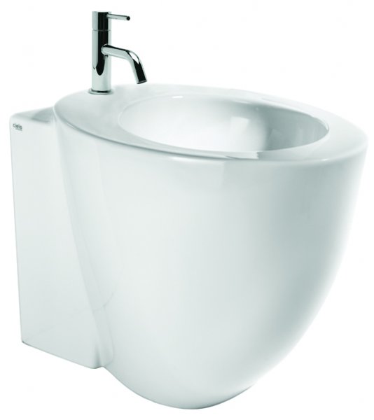 LE GIARE BIDET A TERRA 1F+BACINO REVERSO BN LUC. Ceramica Cielo CCI_LGBIREV