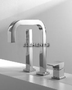 Miscelatore Monocomando Bordo Vasca 3 Fori Serie Q Cromo