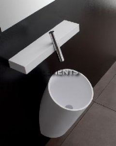 Monocomando Lavabo Con Lavandino Serie Blok Cart. Standard Cromo