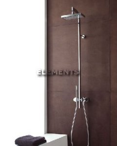Monocomando Set Doccia A Parete Completo Cut Cromo