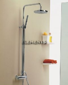 Monocomando Set Doccia A Parete Completo Vela Cromo