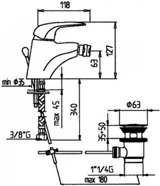Du130 Duemila Miscelatore Monocomando Bidet ¸1