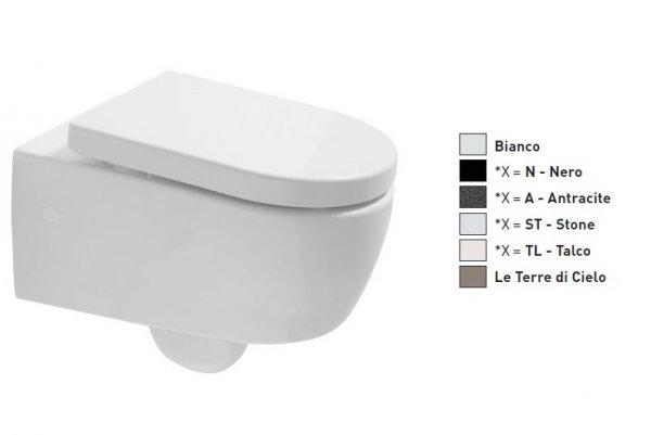 SMILE WC  SOSPESO  SENZA BRIDA Ceramica Cielo CCI_SMVSNWK