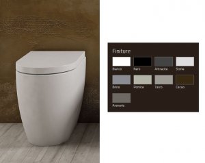 SMILE WC A TERRA  BIFUNZIONALE  SCARICO  TRASL. Ceramica Cielo CCI_SMVASTR