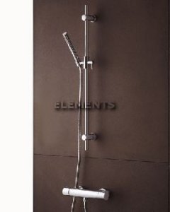 Termostatico Esterno Doccia Con Asta Saliscendi Cromo