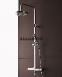 Termostatico Esterno Tondo Co Ncolonna Serie Accessori Cromo